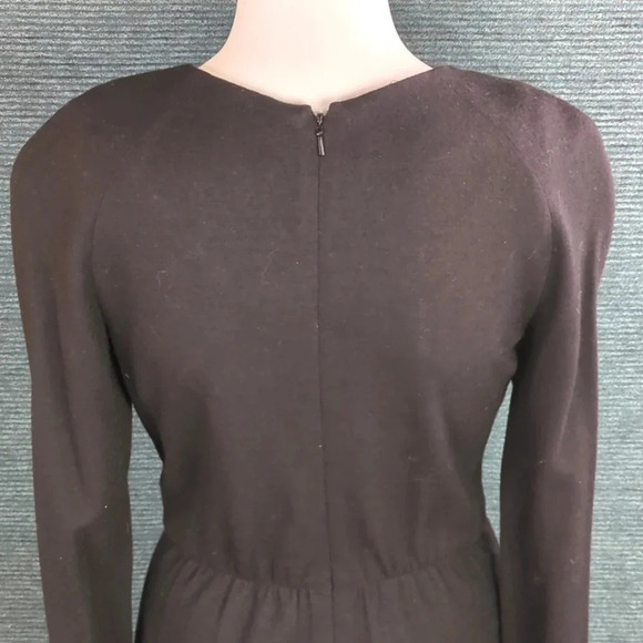 Vintage 80s Warren Petites Wool LS Dress - Picture 9 of 17